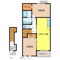 ダニーランドの物件間取画像